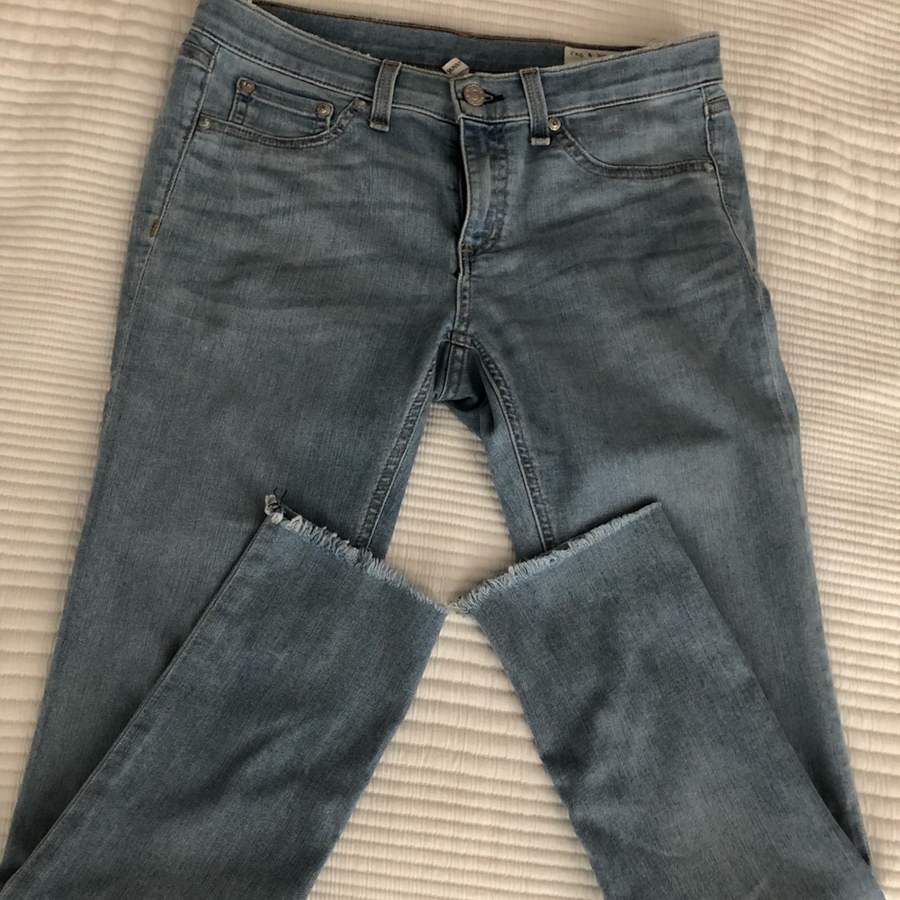 Rag & Bone Straight Leg Skinny Jeans- Clean Birdie